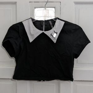 Body Rage F*bomb Peter Pan Crop Top